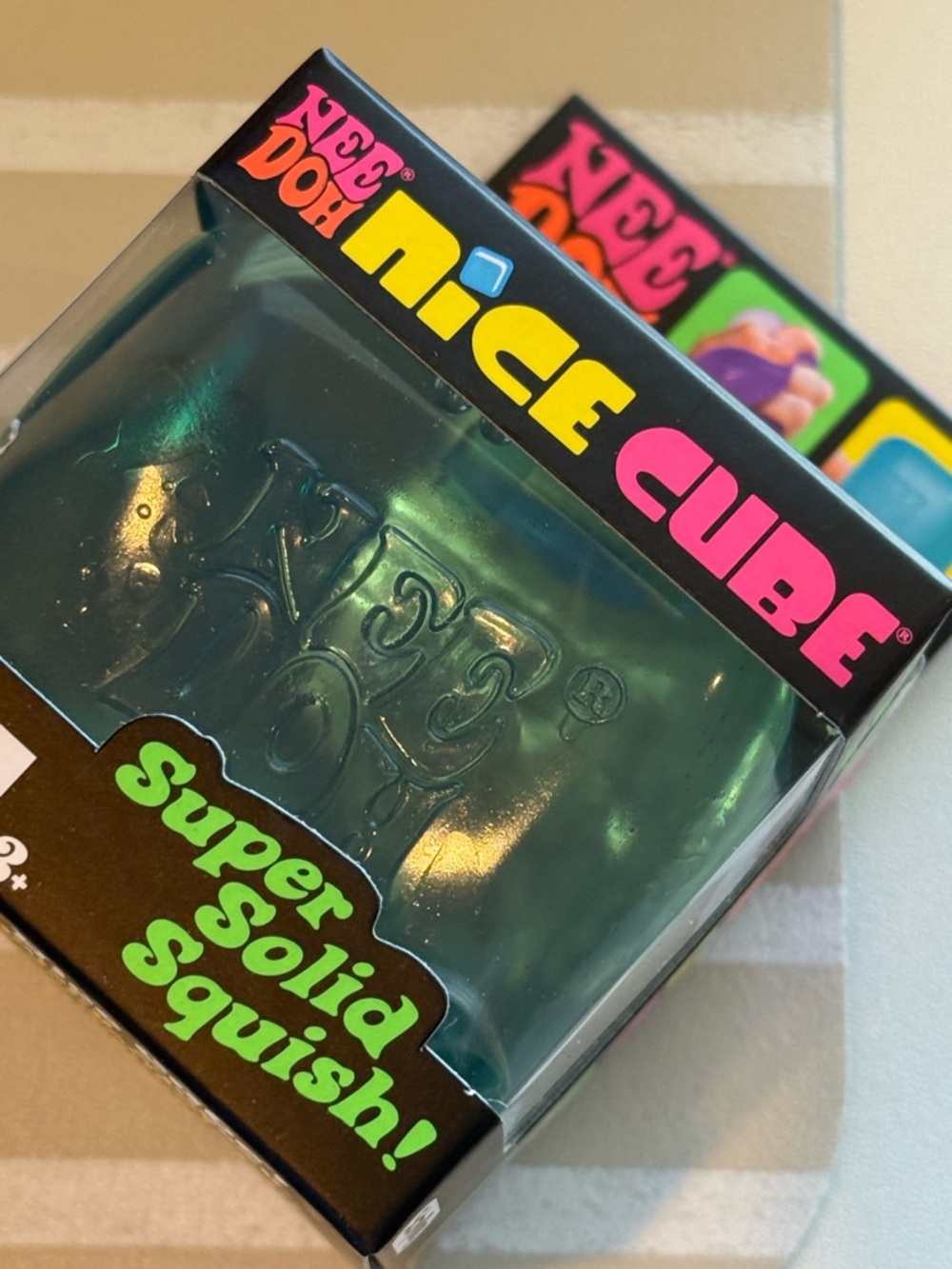 NeeDoh Nice Cube Squishy Toy - Blue - Picture 4 of 5